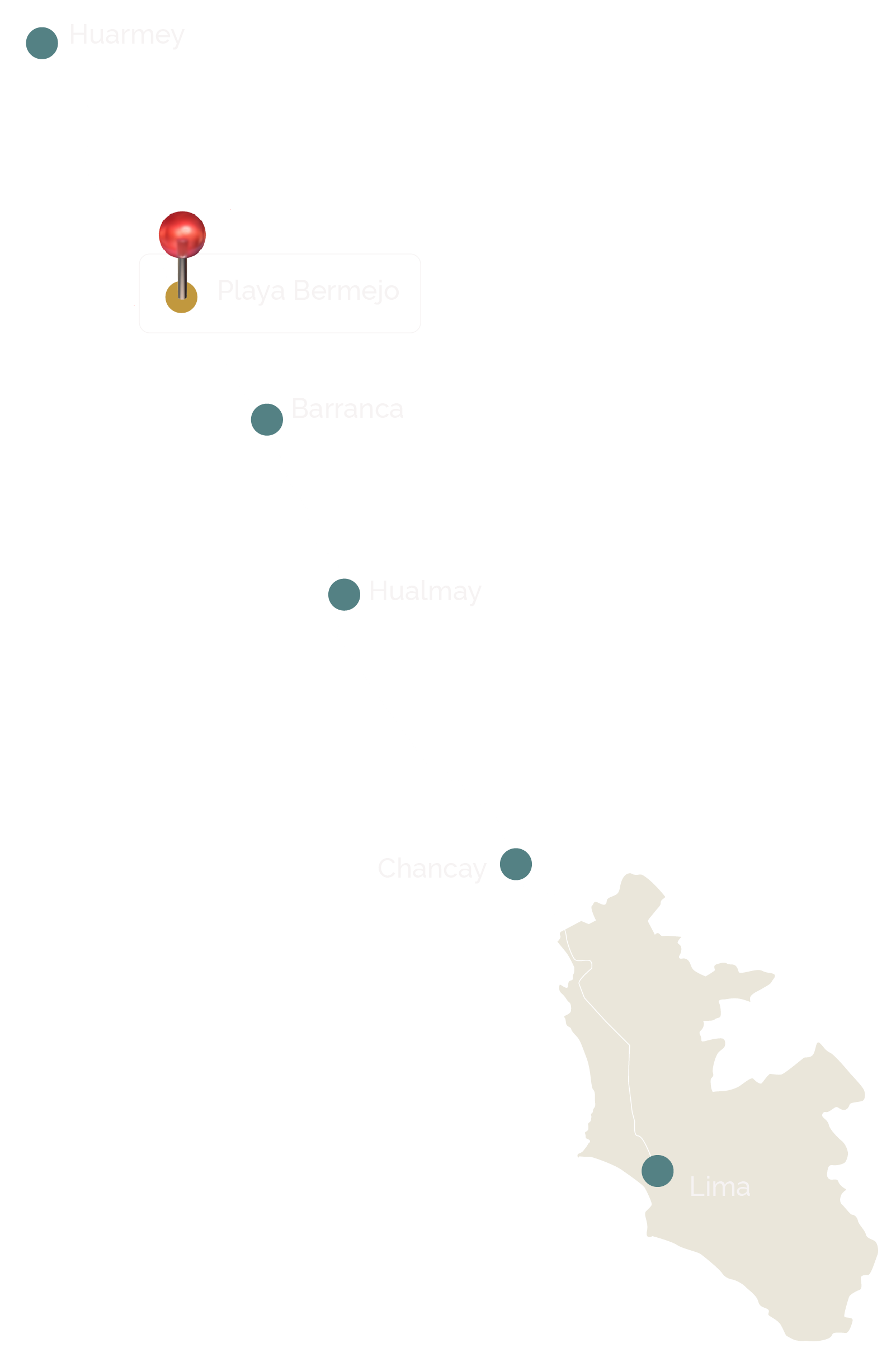 Mapa de ubicación de Playa Bermejo